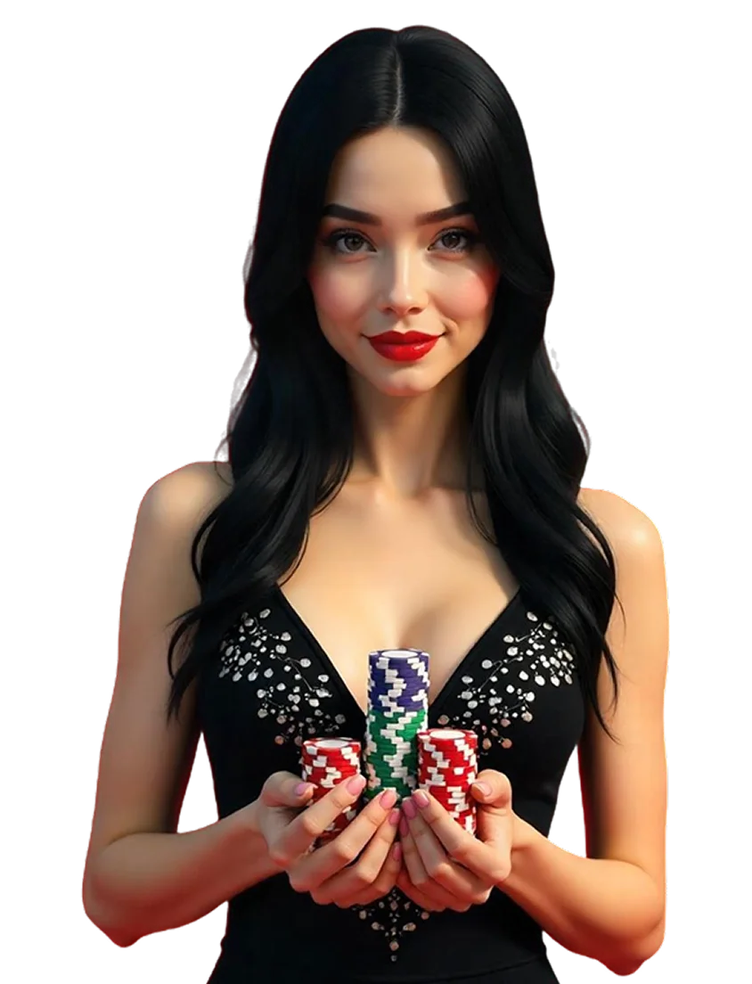 Croupier di 22Bit Casino con fiches
